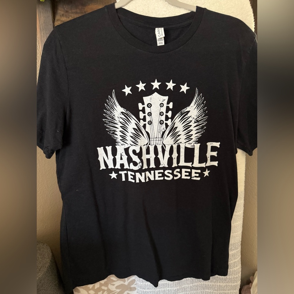 Black Nashville Tennessee Graphic T-Shirt